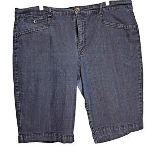 Bandolino Jeans Womens Plus Size 20W Ivette Jean Bermuda Style to Knee  5 pocket